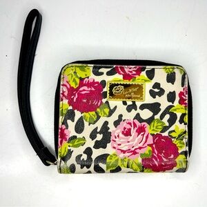 Betsey Johnson Luv Betsey Rose Multi Zip-Around Wallet Wristlet